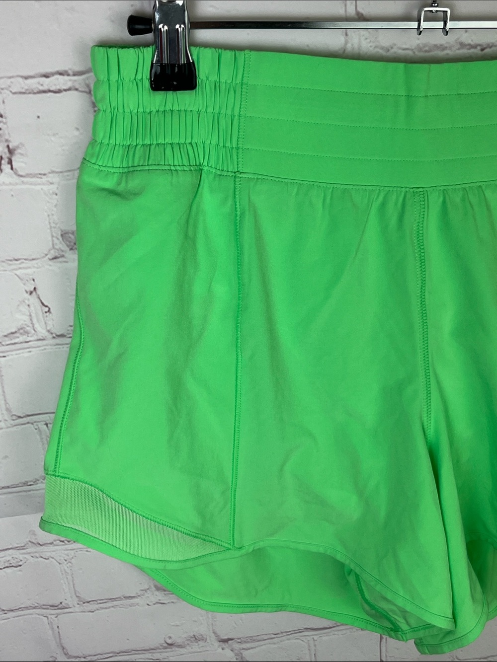 Hotty Hot High-Rise Lined Short 4" in Lime Green - Picture 2 of 14